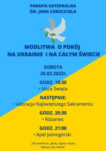 Modlimy się za Ukrainę i o pokój