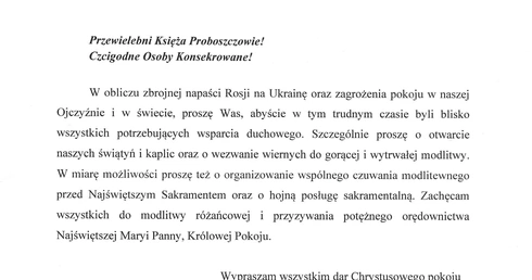Biskup apeluje: Otwórzmy kościoły!