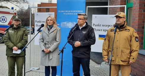 Katowice. Punkt recepcyjny dla obywateli Ukrainy. Znajduje się w siedzibie katowickiej Caritas