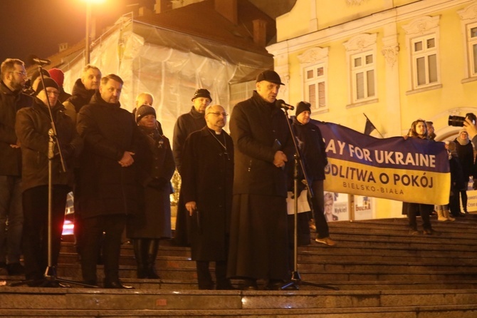 Międzyreligijny marsz i modlitwa o pokój na Ukrainie - w Bielsku-Białej. 