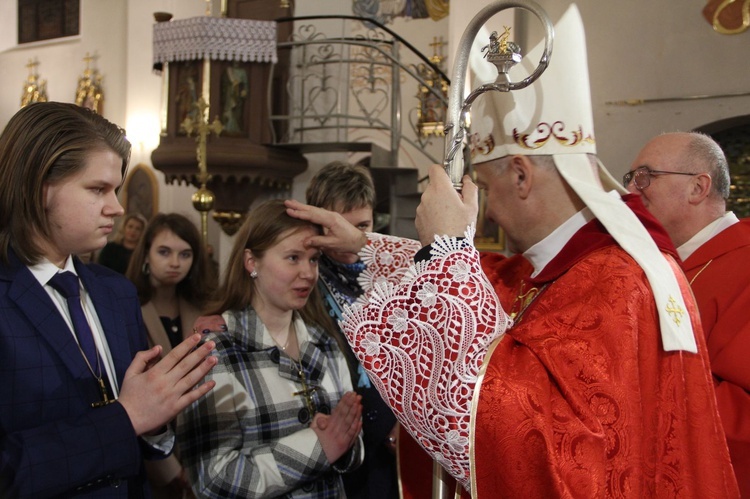 Książnice. Poświęcenie odnowionej drogi krzyżowej i bierzmowanie