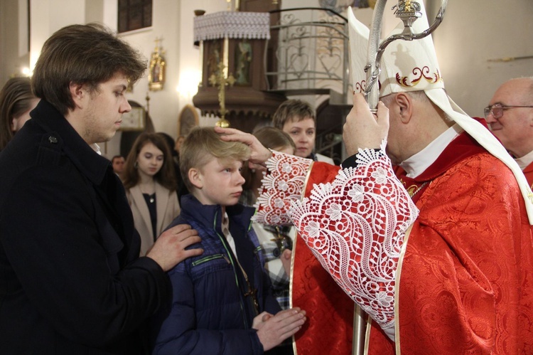 Książnice. Poświęcenie odnowionej drogi krzyżowej i bierzmowanie