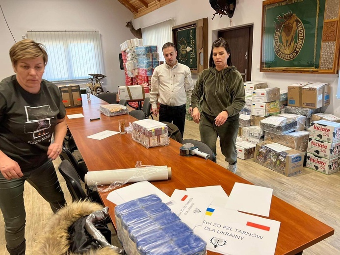 Pomoc tarnowskich myśliwych dla Ukrainy