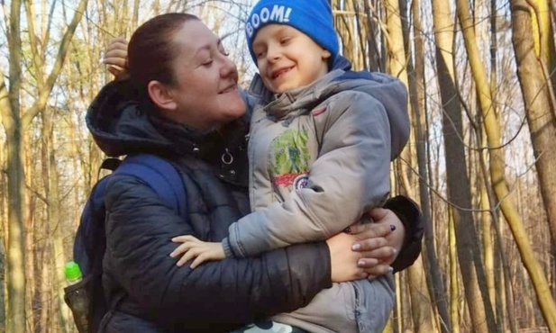 Iwona Hryciuk z synem.