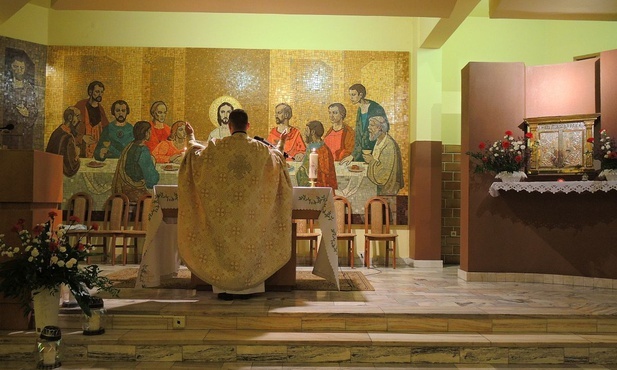 Boska Liturgia w kaplicy na Leszczynach.
