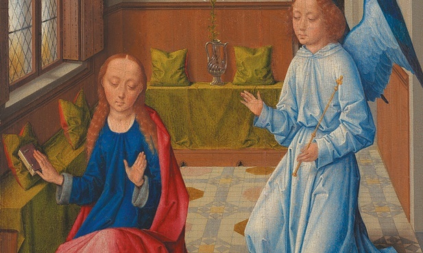 Zwiastowanie,  olej na desce, ok. 1480, Muzeum Narodowe w Krakowie.