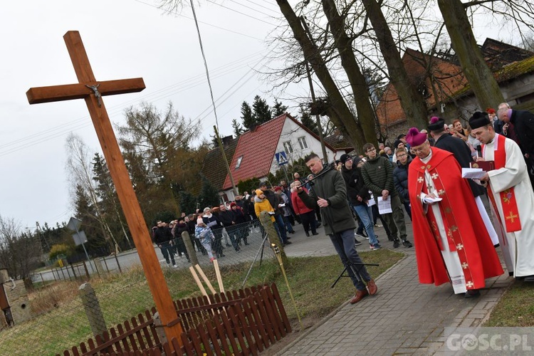 Poświęcenie przydrożnych krzyży w Korytach