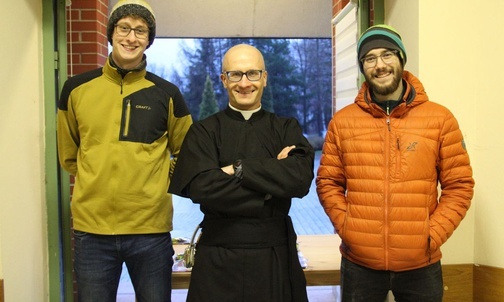 Brat Mirek Myszka SAC z Radkiem i Konradem ze sztabu EDK Bielsko-Biała Beskidy.