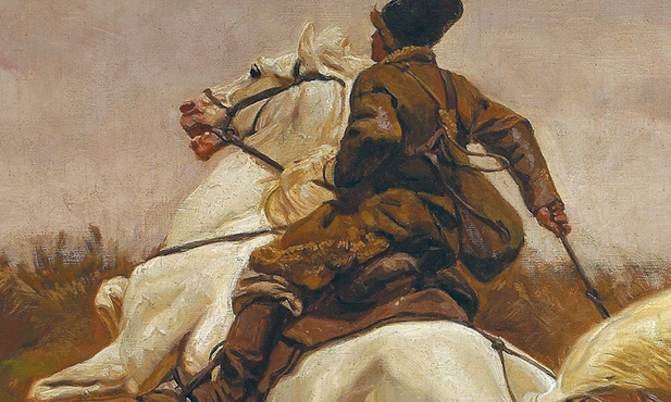 Józef Chełmoński,  „Kozak na koniu”,  olej na płótnie, 1907.