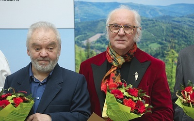Dwaj nagrodzeni twórcy z Rudzicy: Juliusz Wątroba (z lewej) i Florian Kohut.