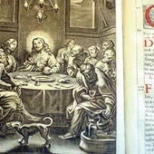 Zdobiony 10 rycinami mszał trydencki wydany w oficynie Plantina w Antwerpii  w roku 1658.