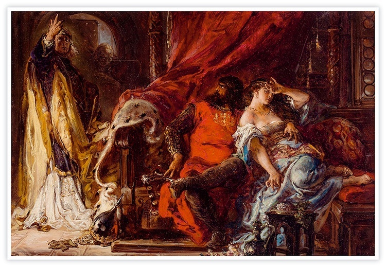 Jan Matejko
Św. Stanisław karcący Bolesława Śmiałego 
olej na desce, 1877
kolekcja prywatna