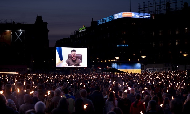 Zełenski mówił do Duńczyków w rocznicę wyzwolenia ich kraju z okupacji nazistowskiej