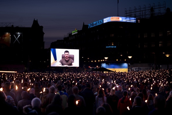 Zełenski mówił do Duńczyków w rocznicę wyzwolenia ich kraju z okupacji nazistowskiej