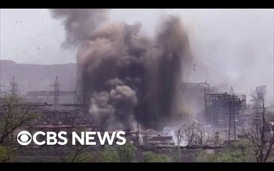 Explosion rocks Azovstal steelworks in Mariupol, Ukraine