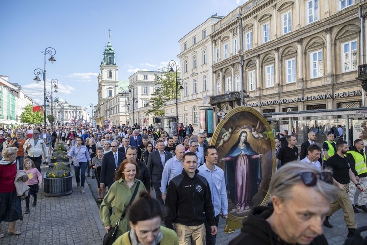 Wielka procesja różańcowa. Za Polskę