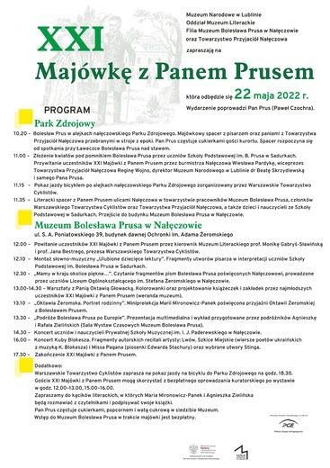 Nałęczów zaprasza na majówkę z Prusem