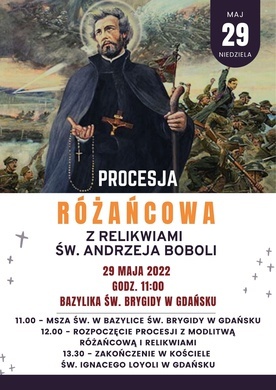 Różaniec ze św. Andrzejem Bobolą w Gdańsku