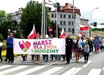 ▲	Blisko 200 osób przeszło ulicami miasta, promując rodzinne wartości.