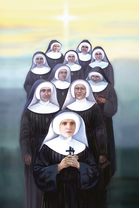 Dziesięć sióstr reprezentuje przeszło sto ofiar ze Zgromadzenia św. Elżbiety, zamęczonych i zamordowanych przez sowieckich żołdaków.