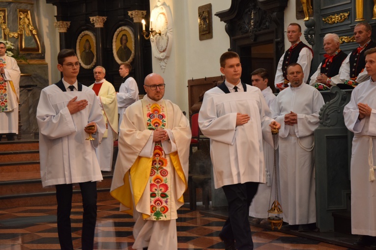 Boże Ciało w Łowiczu. Eucharystia.