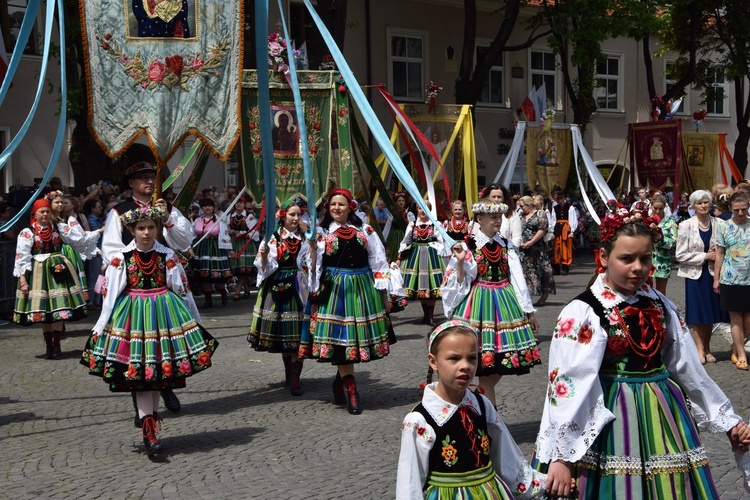 Boże Ciało w Łowiczu. Procesja.