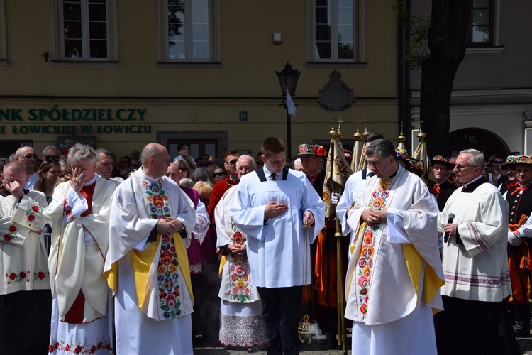 Boże Ciało w Łowiczu. Procesja.