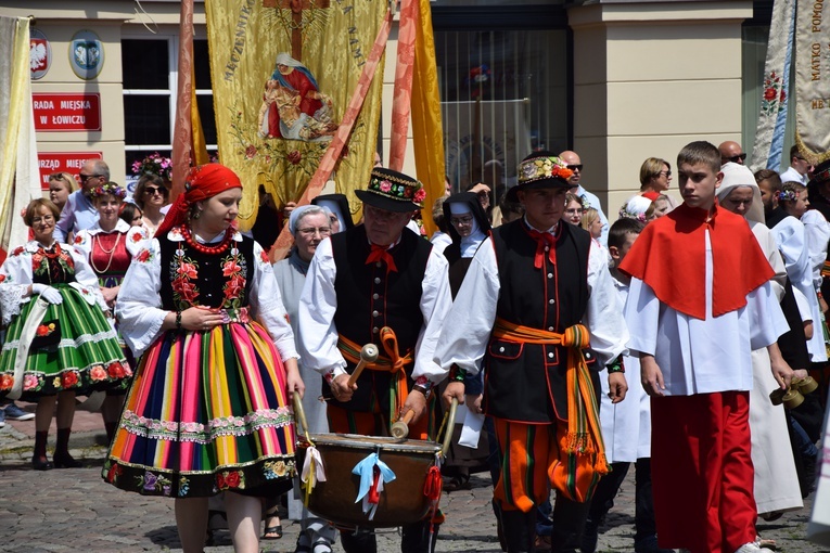 Boże Ciało w Łowiczu. Procesja.