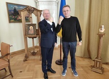 Spotkanie rektora KUL z burmistrzem Lwowa.