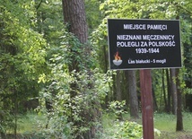 W Lesie Białuckim w miejscu, gdzie już wiemy, że spoczywają prochy co najmniej 8 tys. pomordowanych, m.in. stoją informacyjne tablice.