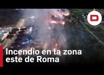 El incendio que se propagó en la zona este de Roma está controlado
