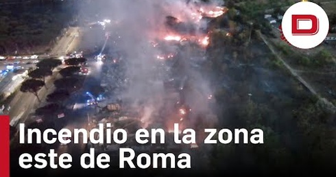 El incendio que se propagó en la zona este de Roma está controlado