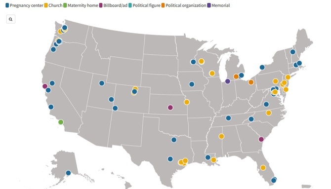 USA: Interaktywna mapa agresji proaborcjonistów