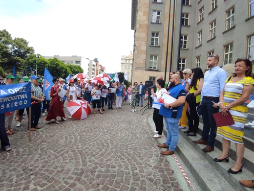 Katowie. Wiec Ogólnopolskiego Porozumienia Związków Zawodowych