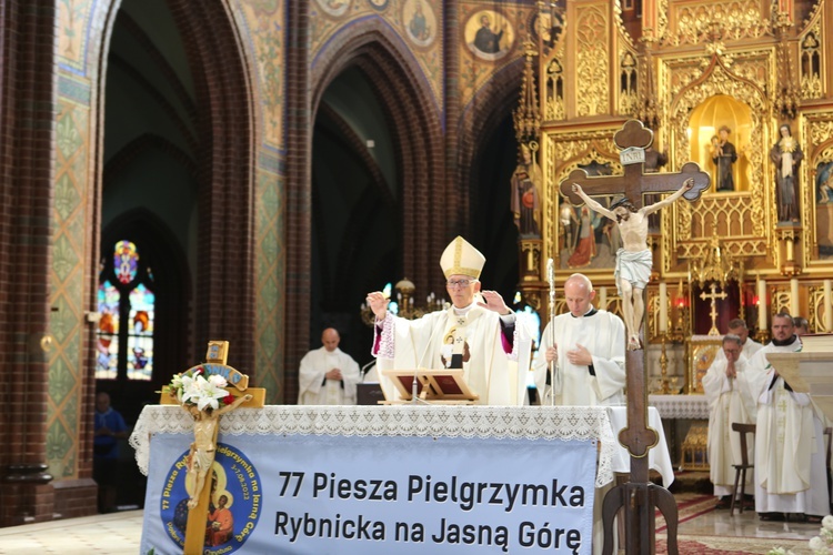 Rybnicka pielgrzymka - Eucharystia na rozpoczęcie