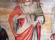 	XVII-wieczny wizerunek świętej w kościele św. Katarzyny Aleksandryjskiej w Sierakowicach. 