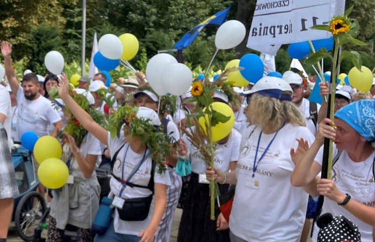 Powitanie 20. Pieszej Pielgrzymki Dekanatu Czechowickiego na Jasnej Górze - 2022