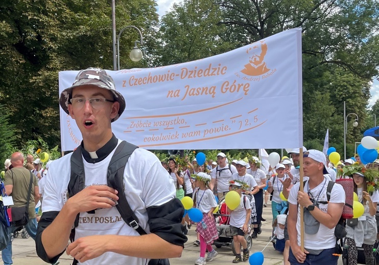 Powitanie 20. Pieszej Pielgrzymki Dekanatu Czechowickiego na Jasnej Górze - 2022