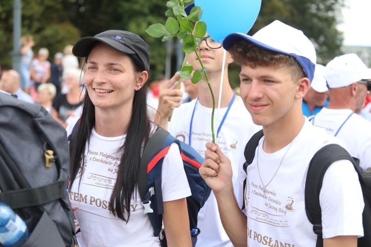 Powitanie 20. Pieszej Pielgrzymki Dekanatu Czechowickiego na Jasnej Górze - 2022