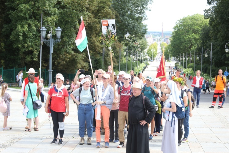 Powitanie 31. Pielgrzymki Diecezji Bielsko-Żywieckiej na Jasną Górę - grup z Wilamowic - 2022