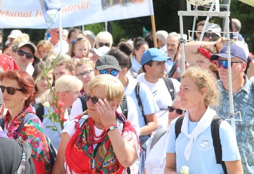 Powitanie 31. Pielgrzymki Diecezji Bielsko-Żywieckiej na Jasną Górę - grup z Wilamowic - 2022