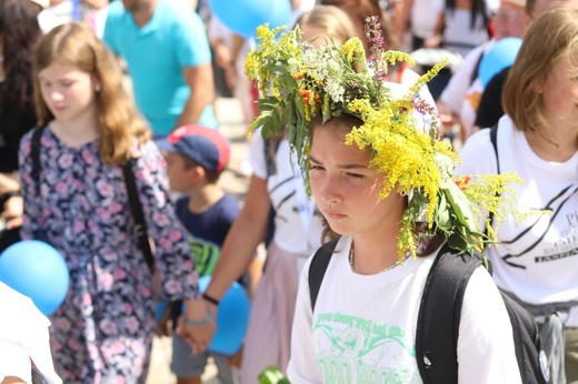 Powitanie 31. Pielgrzymki Diecezji Bielsko-Żywieckiej na Jasną Górę - grup z Wilamowic - 2022