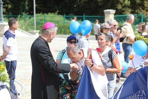 Powitanie 31. Pielgrzymki Diecezji Bielsko-Żywieckiej na Jasną Górę - grup z Wilamowic - 2022