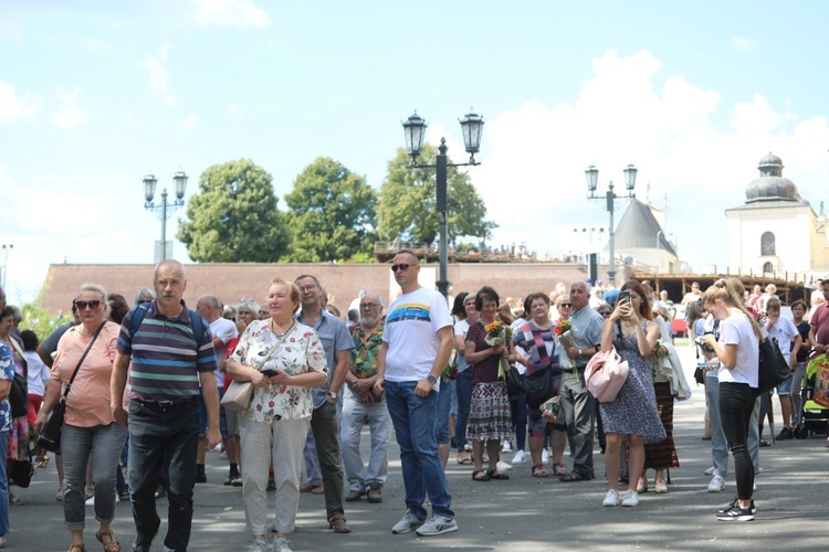 Powitanie 31. Pielgrzymki Diecezji Bielsko-Żywieckiej na Jasną Górę - grup z Wilamowic - 2022