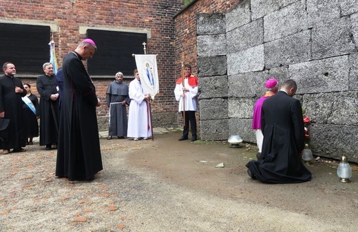 81. rocznica śmierci św. Maksymiliana w Oświęcimiu - pielgrzymka i Msza św. przy Bloku Śmierci