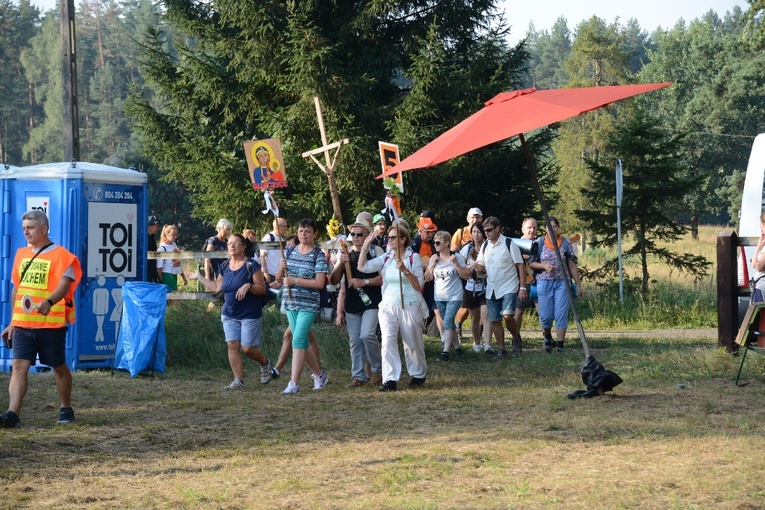 Pielgrzymkowa Msza św. na leśnej polanie