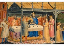 Lorenzo Monaco
Uczta Heroda 
tempera 
i złoto na desce, 
1387–1388 Luwr, Paryż