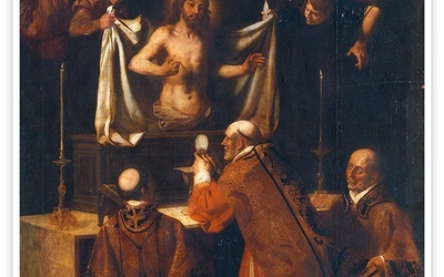 Jerónimo Jacinto Espinosa
Msza św. Grzegorza Wielkiego 
olej na płótnie, XVII w.
Muzeum Prado, Madryt