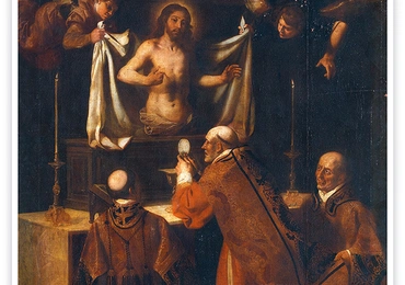 Jerónimo Jacinto Espinosa
Msza św. Grzegorza Wielkiego 
olej na płótnie, XVII w.
Muzeum Prado, Madryt