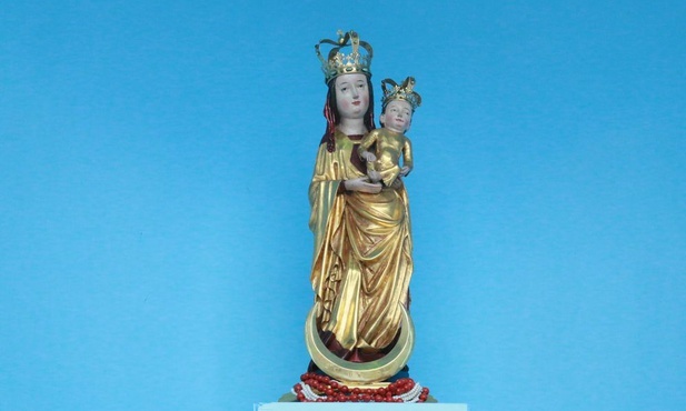 Cudowna figura Matki Bożej Kębelskiej.